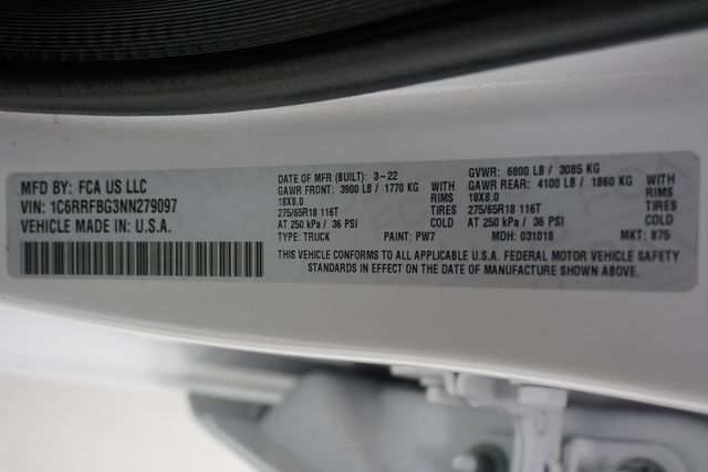 2022 Ram 1500 Lone Star 4x4 Quad Cab 6'4" Box - 23001152 - 26