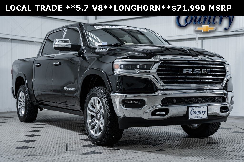 2022 Ram 1500 Longhorn 4x4 Crew Cab 5'7" Box - 22732449 - 0