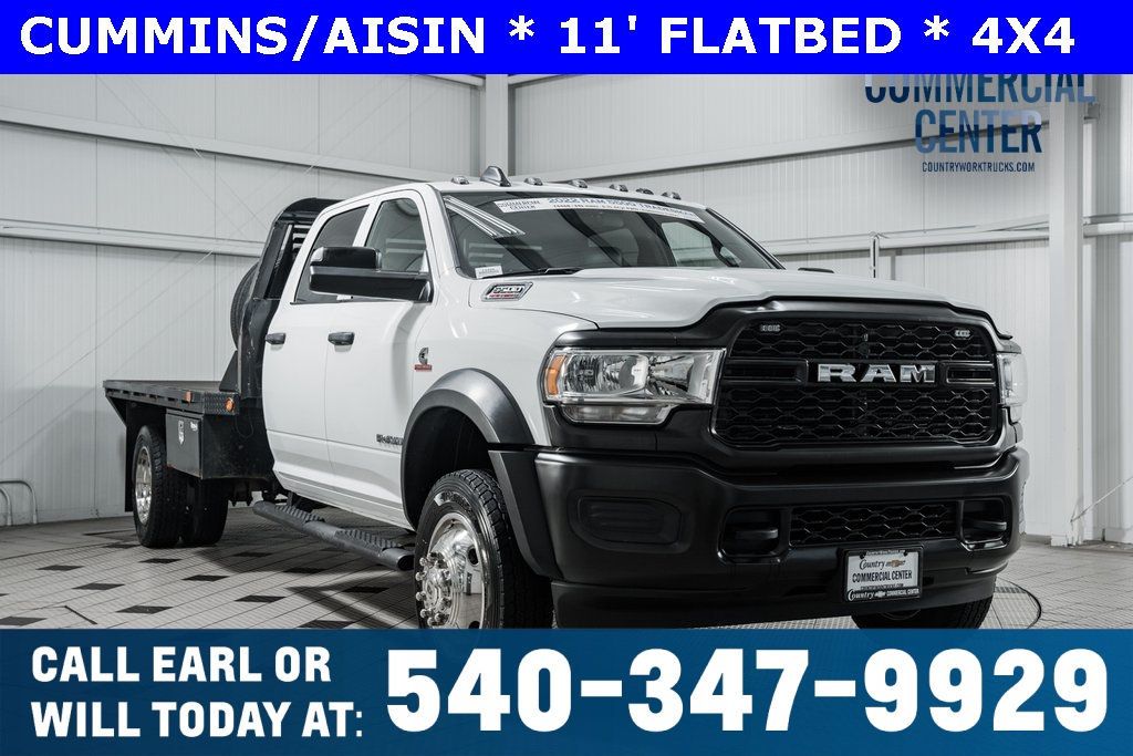 2022 Ram 5500 Chassis Cab 5500 CREW 4X4 * 6.7 CUMMINS * AISIN * 11' FLATBED * 1 OWNER - 22487233 - 0