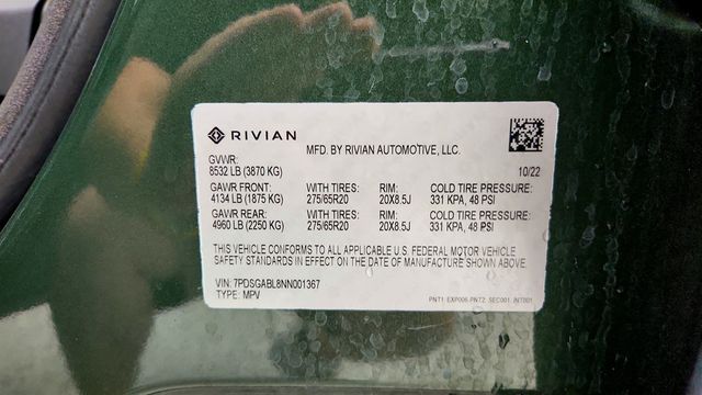 2022 Rivian R1S Launch Edition AWD w/ Large Pack Battery - 23081755 - 19