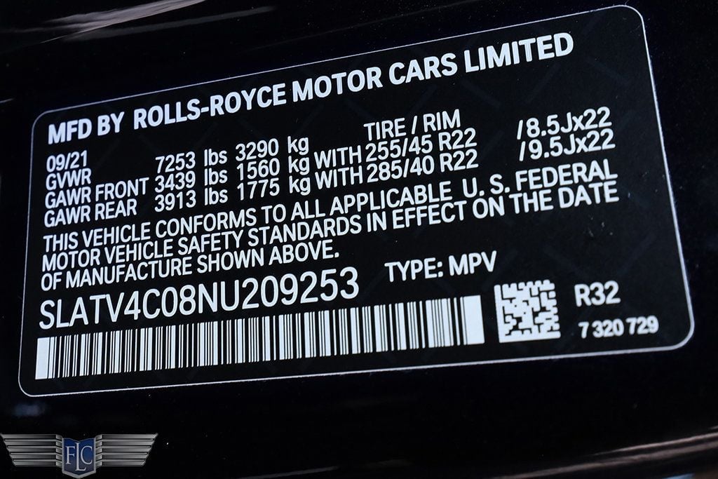 2022 Rolls-Royce Cullinan Sport Utility - 22792507 - 31