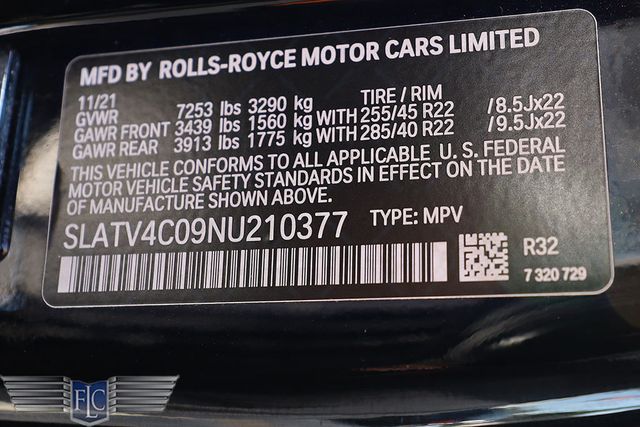 2022 Rolls-Royce Cullinan Sport Utility - 22954995 - 37