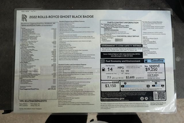 2022 Rolls-Royce Ghost Black Badge Sedan - 22954191 - 74
