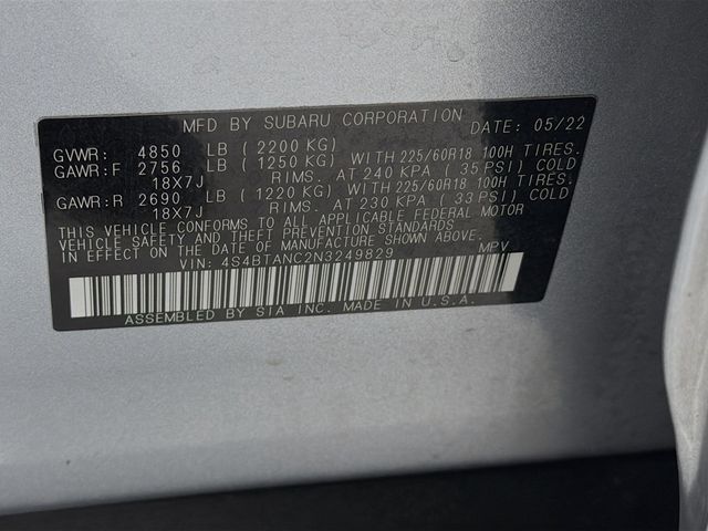 2022 Subaru Outback Limited CVT - 23016309 - 37