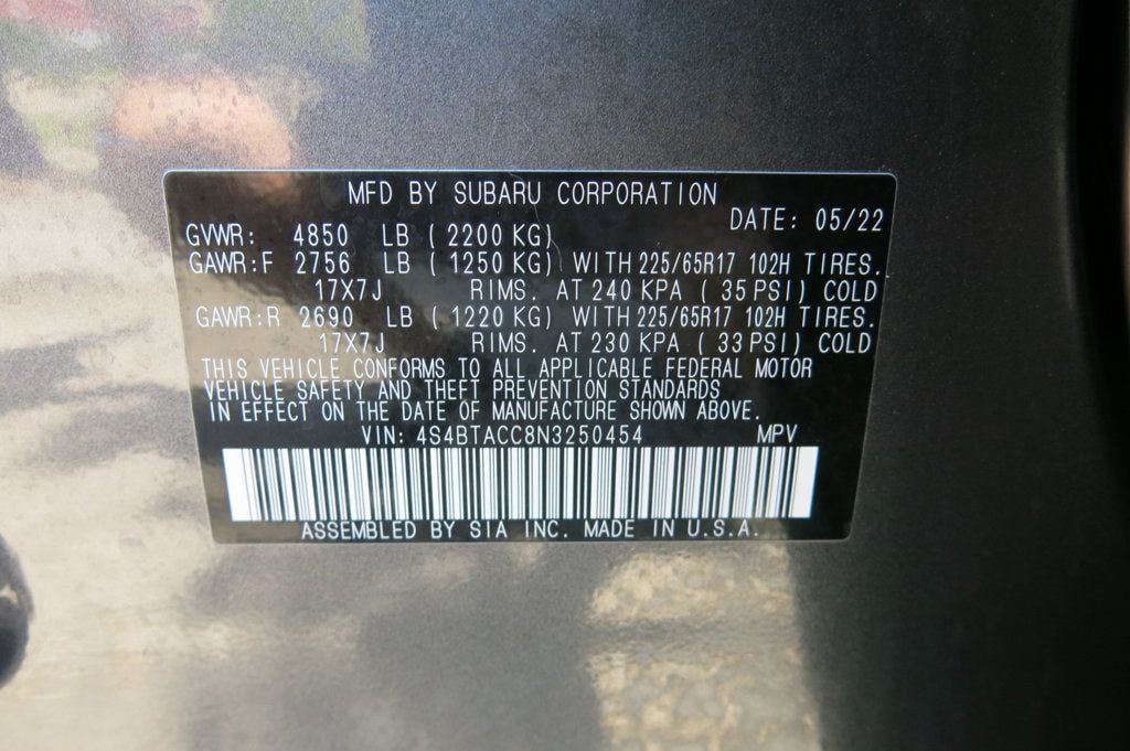 2022 Subaru Outback Premium CVT - 22507886 - 35