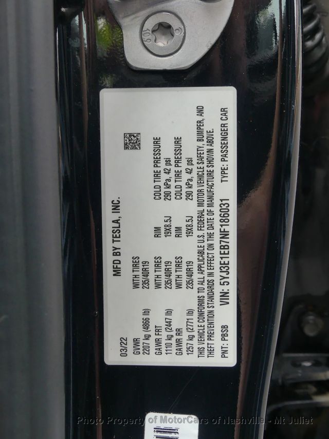2022 Tesla Model 3 Long Range AWD - 23014356 - 43