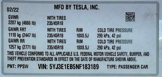 2022 Tesla Model 3 Long Range AWD - 22612231 - 49