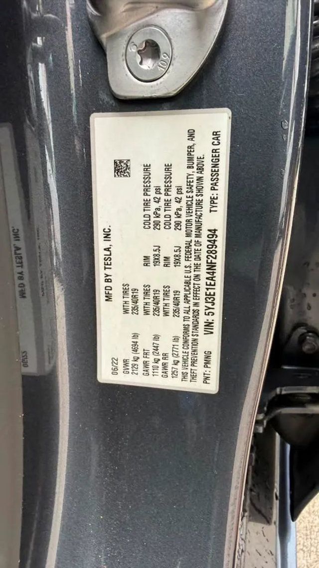 2022 Tesla Model 3 RWD - 23065028 - 25
