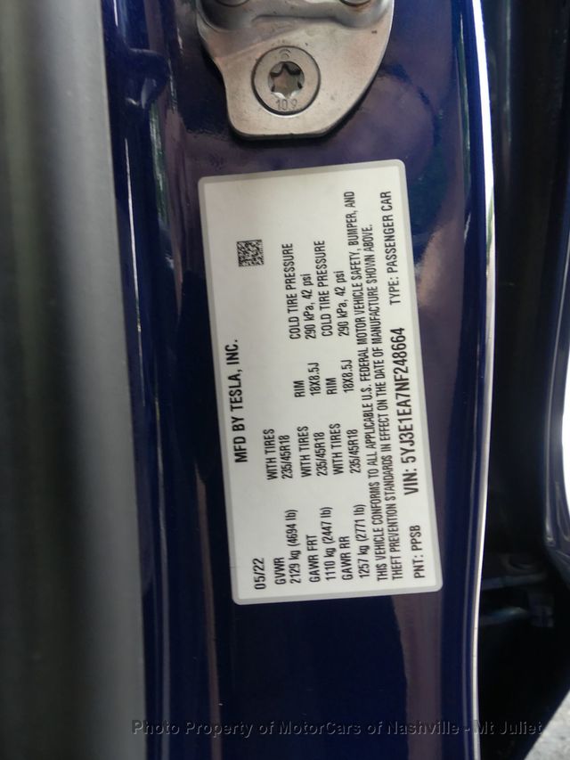 2022 Tesla Model 3 RWD - 23021621 - 47