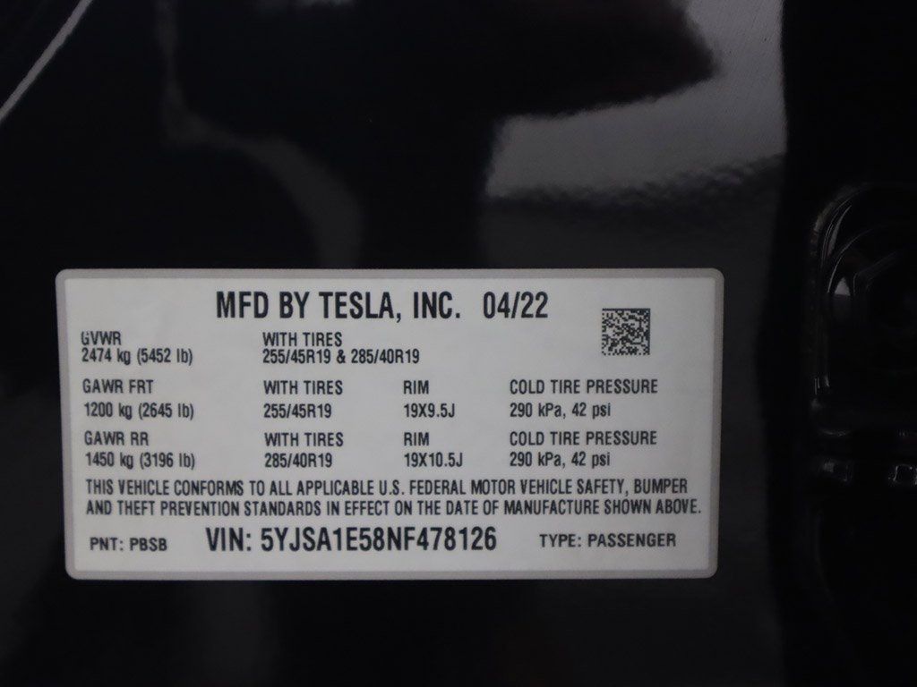 2022 Tesla Model S AWD - 22726534 - 55