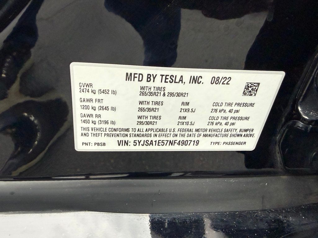 2022 Tesla Model S AWD - 23042808 - 39