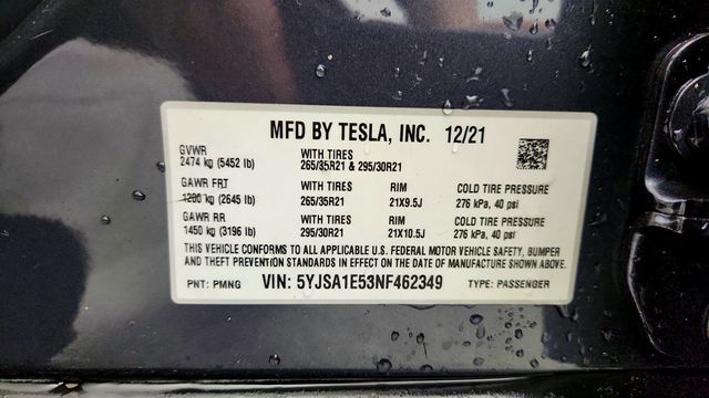 2022 Tesla Model S AWD w/ 21inch Wheels - 23002249 - 23
