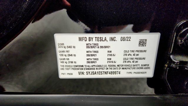 2022 Tesla Model S Long Range AWD w/ 21'' Arachnid Wheels - 23079919 - 25