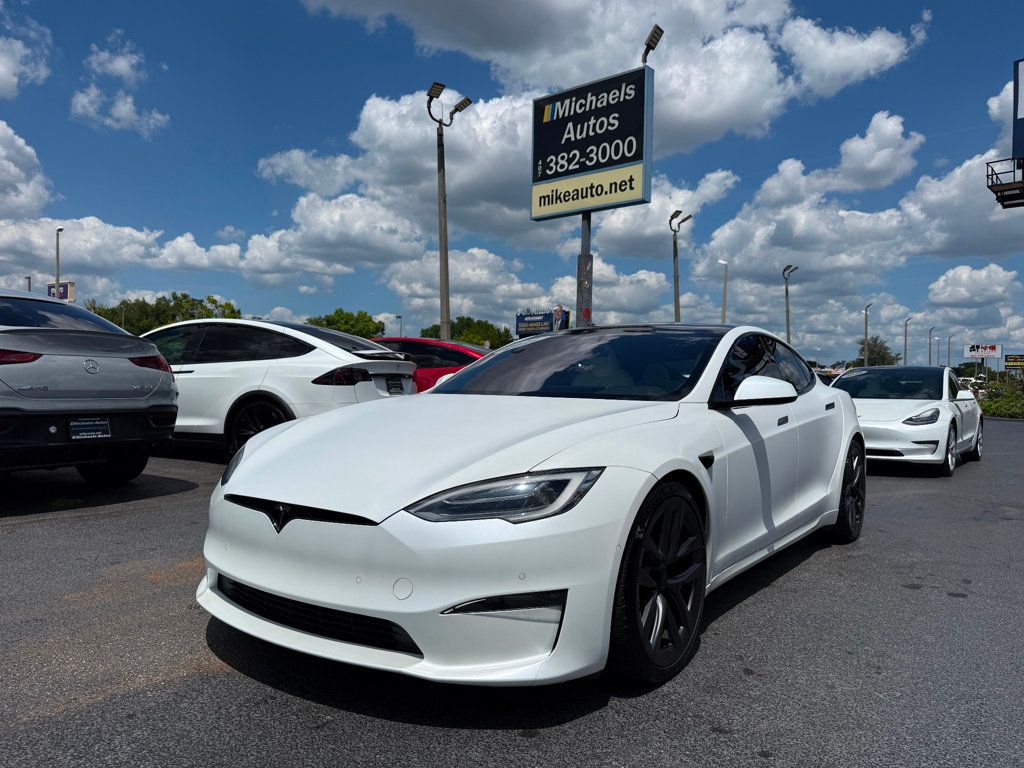 2022 Tesla Model S **MODEL S PLAID**WHITE ON WHITE** - 23013246 | Video 1