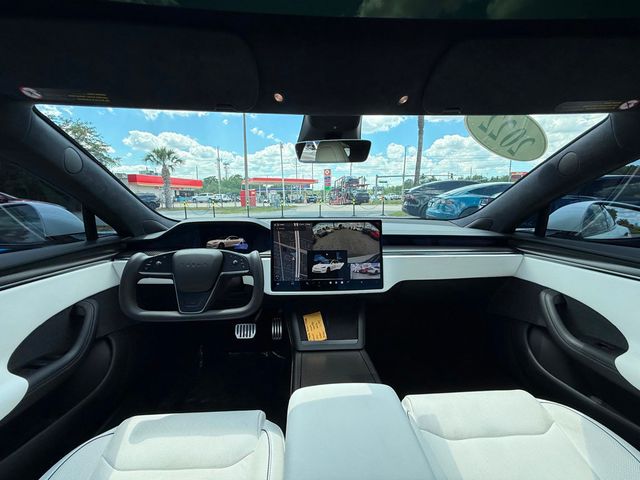 2022 Tesla Model S **MODEL S PLAID**WHITE ON WHITE** - 23013246 - 23