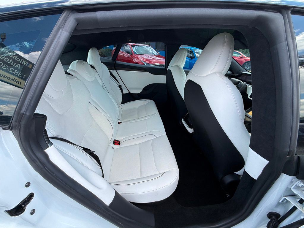 2022 Tesla Model S **MODEL S PLAID**WHITE ON WHITE** - 23013246 - 29