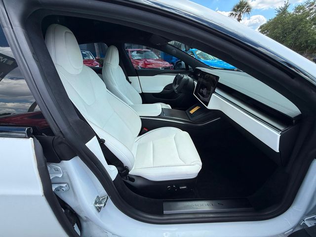 2022 Tesla Model S **MODEL S PLAID**WHITE ON WHITE** - 23013246 - 34