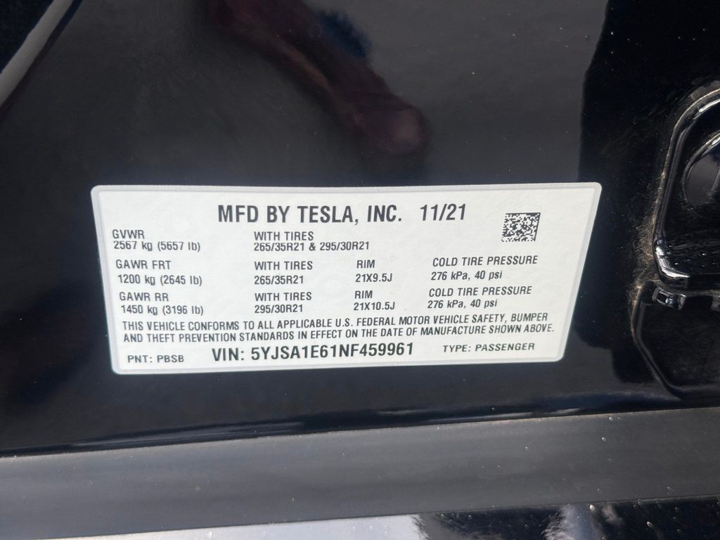 2022 Tesla Model S Plaid AWD - 22783119 - 36