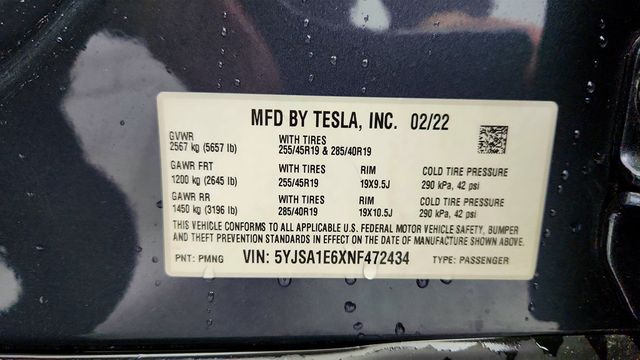 2022 Tesla Model S Plaid AWD - 23002150 - 23