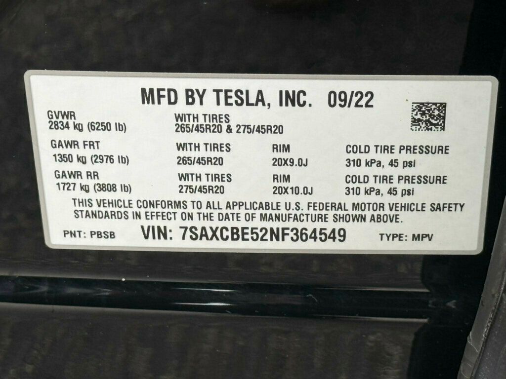 2022 Tesla Model X AWD - 23004673 - 45