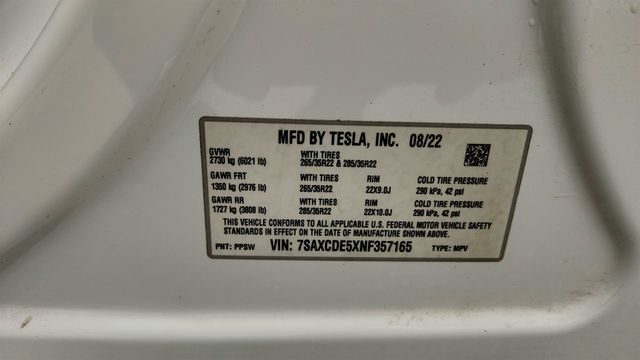 2022 Tesla Model X AWD w/ 22'' Turbine Wheels & Cream Premium Interior - 23020172 - 23