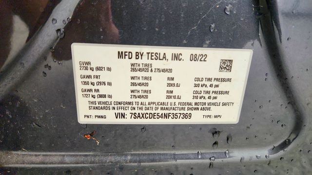 2022 Tesla Model X AWD w/ Cream Premium Interior - 23079085 - 25