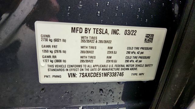 2022 Tesla Model X AWD with 22'' Turbine Wheels - 22974963 - 24