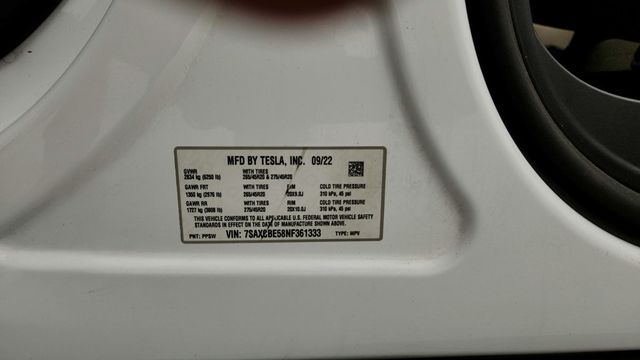 2022 Tesla Model X AWD with 6 Seat Cream Interior - 22942010 - 22