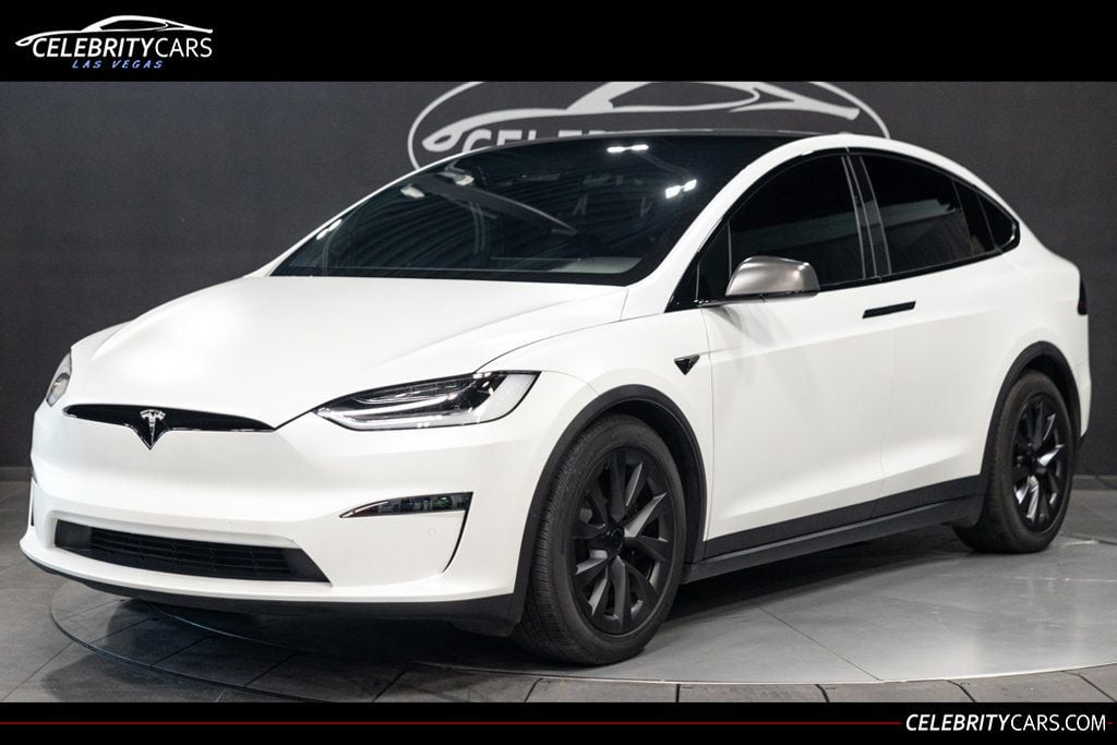 2022 Tesla Model X Matte PPF, Yoke, 22", Pearl White, autopilot, warranty - 22598604 - 0