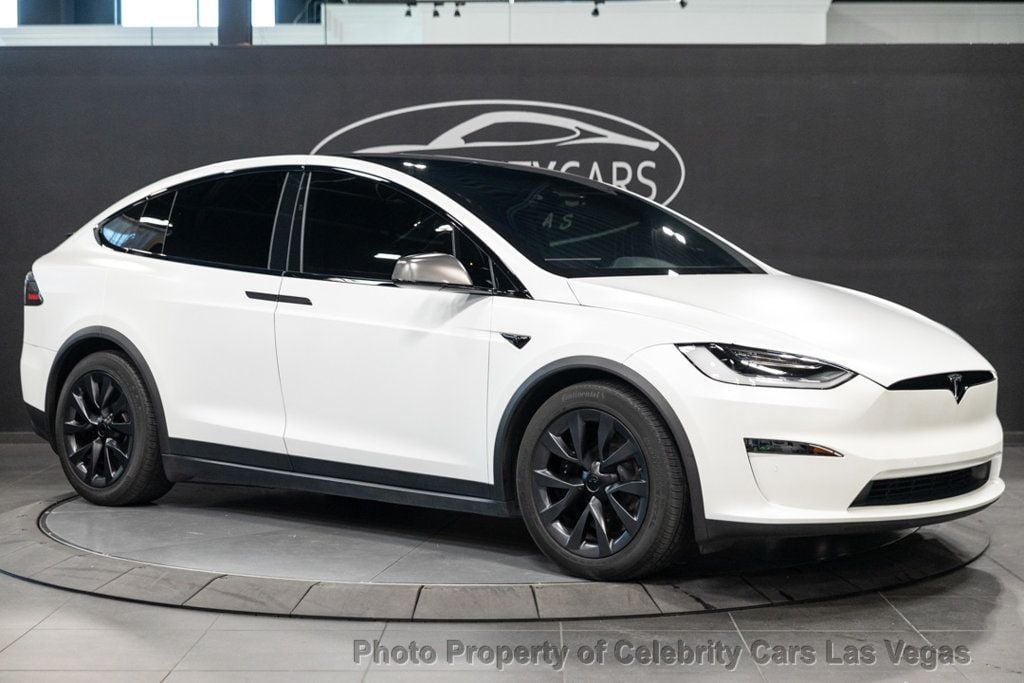 2022 Tesla Model X Matte PPF, Yoke, 22", Pearl White, autopilot, warranty - 22598604 - 6