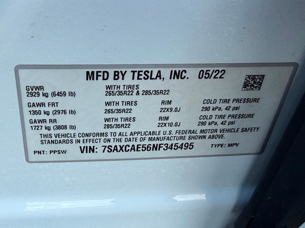 2022 Tesla Model X *MODEL X AWD 7 PASSENGERS*LOW MILES*22" WHEELS*CREAM INTERIOR* - 23011050 - 41