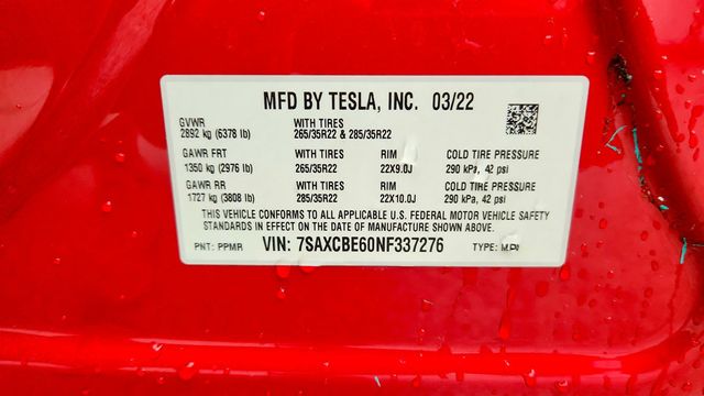 2022 Tesla Model X Plaid AWD w/ 22'' Turbine Wheels - 23053569 - 23