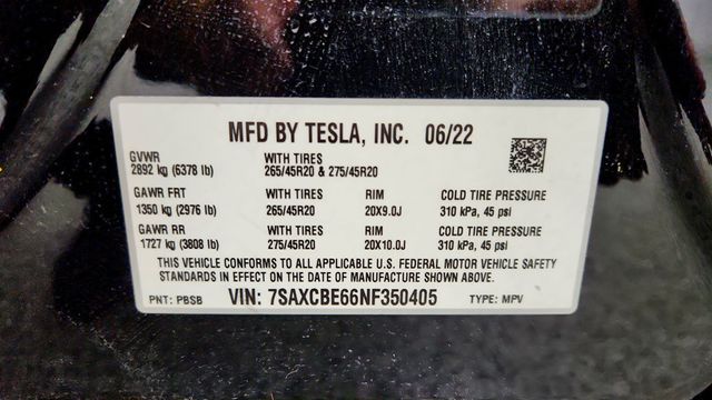 2022 Tesla Model X Plaid AWD w/ Full Self-Driving Capability & 6 Seat Interior - 23004183 - 23