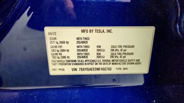2022 Tesla Model Y Long Range AWD w/ 7-Seat Int, Acceleration Boost & Inductions - 23040113 - 24