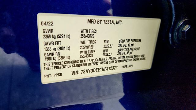 2022 Tesla Model Y Long Range AWD with 20'' Induction Wheels - 22966062 - 19