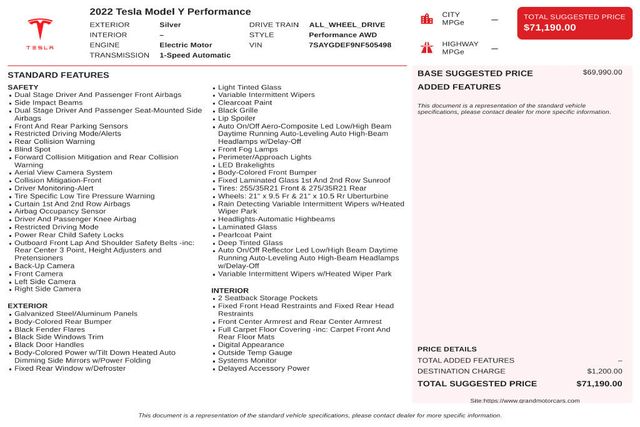 2022 Tesla Model Y Performance AWD - 23082925 - 40