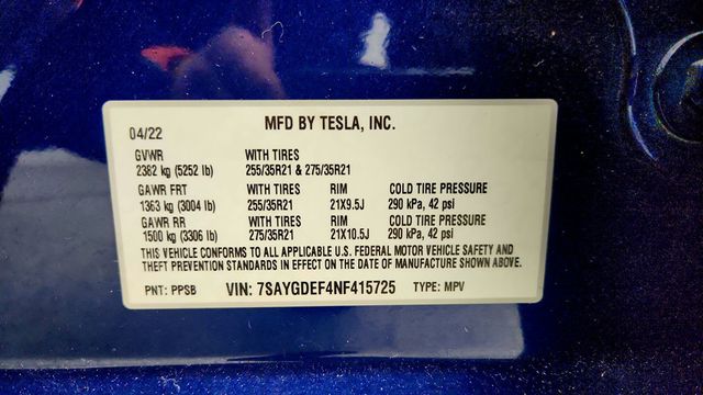 2022 Tesla Model Y Performance AWD - 23010140 - 22