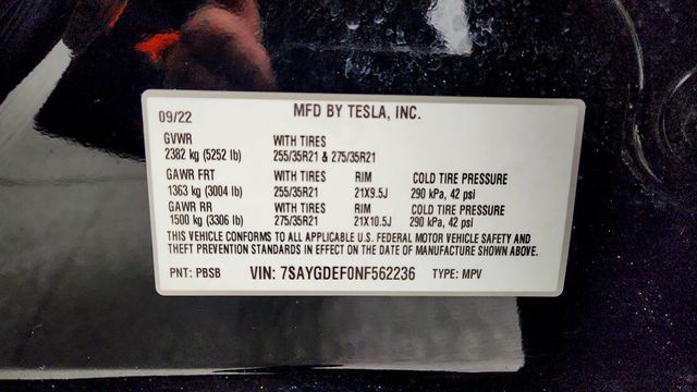 2022 Tesla Model Y Performance AWD (455-horsepower) - 22974876 - 22