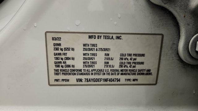 2022 Tesla Model Y Performance AWD w/ White & Black Premium Interior - 23017606 - 22