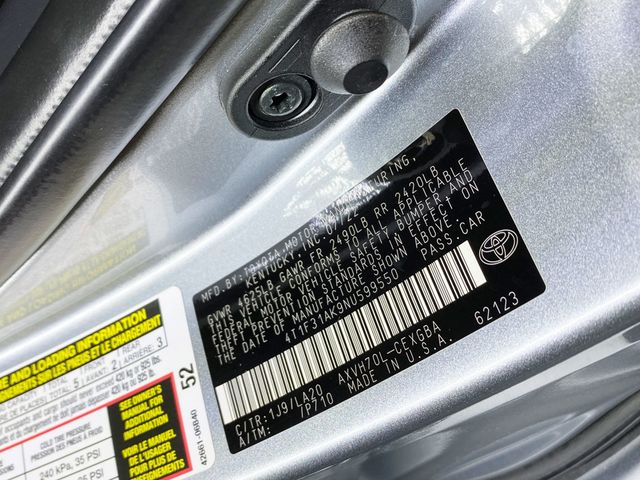 2022 Toyota Camry Hybrid XLE CVT - 22959532 - 62