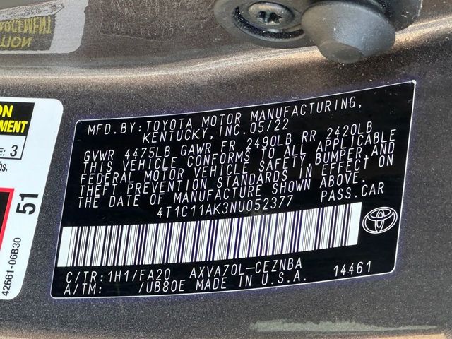 2022 Toyota Camry LE Automatic - 22596473 - 23