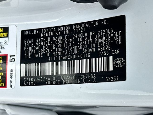 2022 Toyota Camry LE Automatic - 22955953 - 20