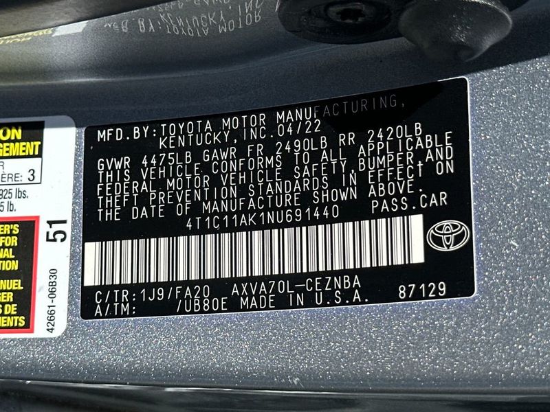 2022 Toyota Camry LE Automatic - 22986668 - 20