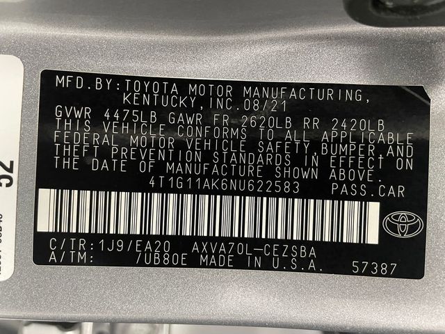 2022 Toyota Camry SE Automatic - 22954593 - 45