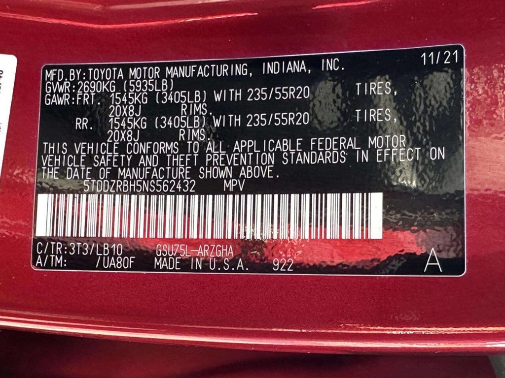 2022 Toyota Highlander Limited AWD - 23049474 - 37