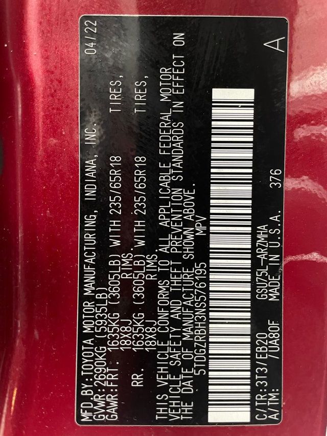 2022 Toyota Highlander XLE AWD - 22987786 - 51