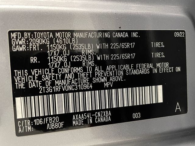 2022 Toyota RAV4 LE AWD - 22933315 - 45