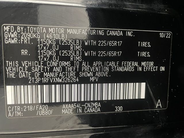 2022 Toyota RAV4 XLE AWD - 22995953 - 46