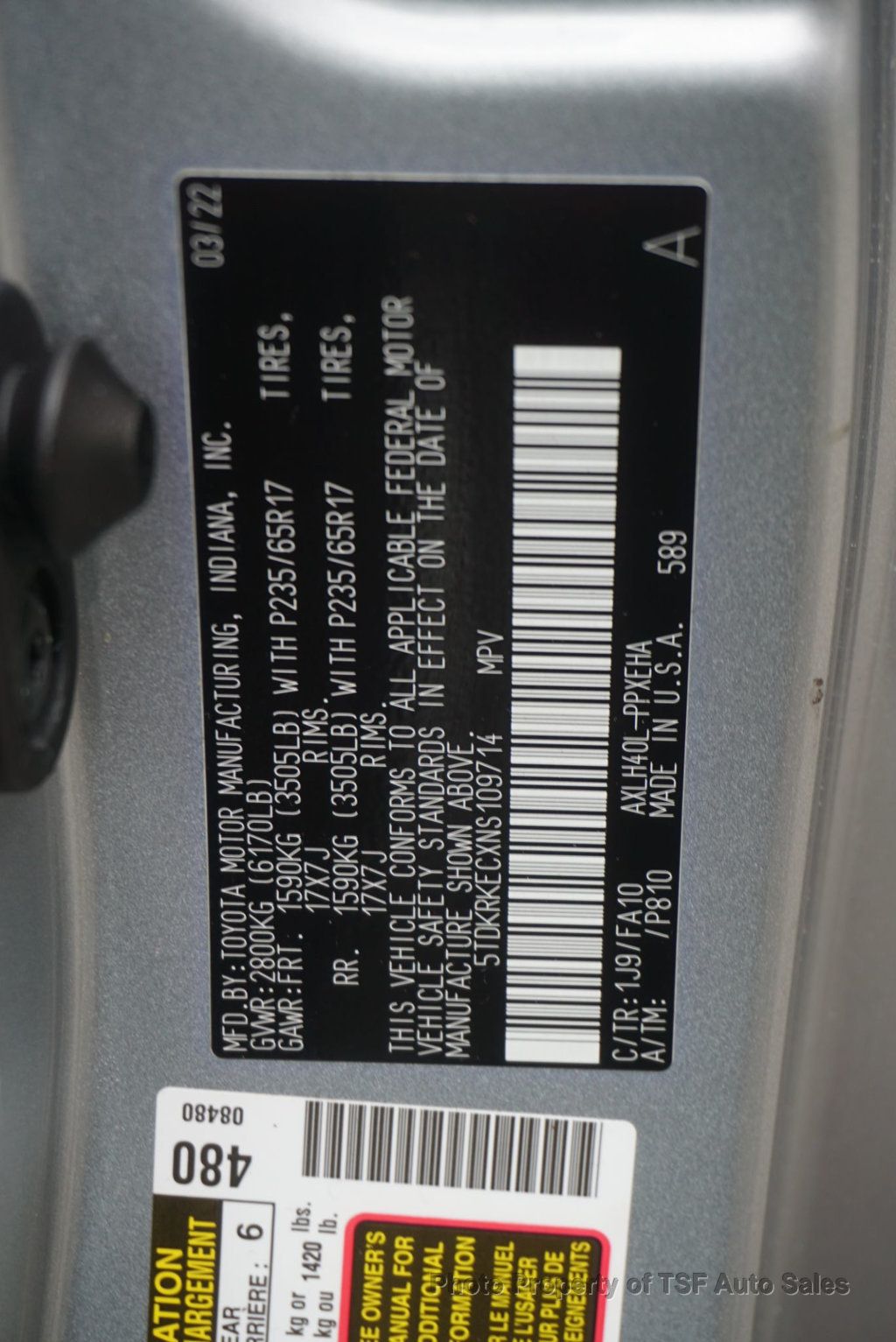 2022 Toyota Sienna LE FWD 8-Passenger HANDICAP EQUIPMENT  - 23059312 - 59