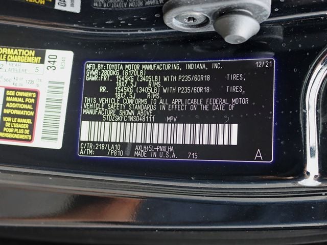 2022 Toyota Sienna Limited AWD 7-Passenger - 23039492 - 37
